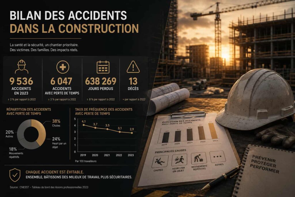 Bilan des accidents dans la construction